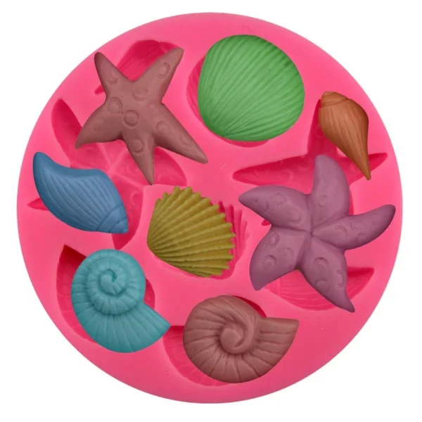 Ocean Shell & Scallop Silicone Mold | DIY Chocolate, Fondant & Cake Decoration Baking Tool | Sea Theme Sugar Craft Mold