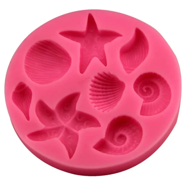 Ocean Shell & Scallop Silicone Mold | DIY Chocolate, Fondant & Cake Decoration Baking Tool | Sea Theme Sugar Craft Mold