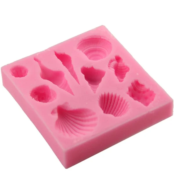 Ocean Shell & Scallop Silicone Mold | DIY Chocolate, Fondant & Cake Decoration Baking Tool | Sea Theme Sugar Craft Mold