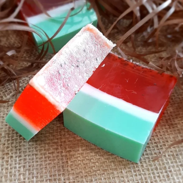 Watermelon Sweet & Juicy Handmade Soap | Coconut Oil Moisturizing Soap | Brightening & Hydrating Body Care