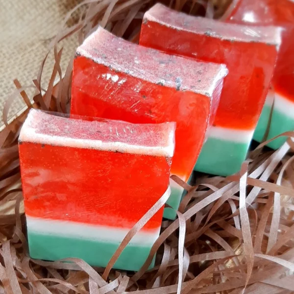 Watermelon Sweet & Juicy Handmade Soap | Coconut Oil Moisturizing Soap | Brightening & Hydrating Body Care