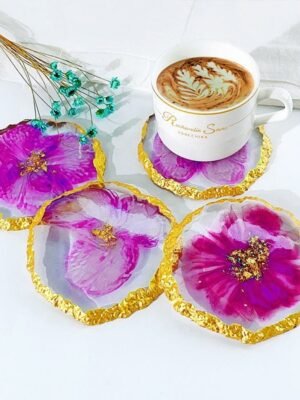 H0a396237cc5c45d08b22b800a44534e7r.jpg Drusy Coaster Resin Mold | Geode Epoxy Silicone Mold for Cup Mats, Fruit Tray & DIY Home Decoration Casting