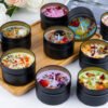 High Quality Aromatherapy Scented Candle | Dried Flower & Crystal Tin Candle | Home Fragrance Gift | Low MOQ Wholesale