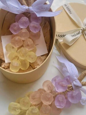 H0f3d343c3c844978b55fc3718f73f49aP.jpg Handmade Transparent Rose Soap | Moisturizing Cake-Shaped Soap Gift | Floral Scent Body & Hand Soap for All Skin Types