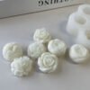 7-Cavity 3D Austin Rose & Peony Silicone Mold | DIY Soap, Candle Wax & Craft Making Mold | Flexible Flower Design