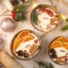 Coconut Bowl Scented Candle | Handmade Soy Wax Candle with Dried Flowers | Christmas Home Fragrance & Bedroom Ambiance Décor
