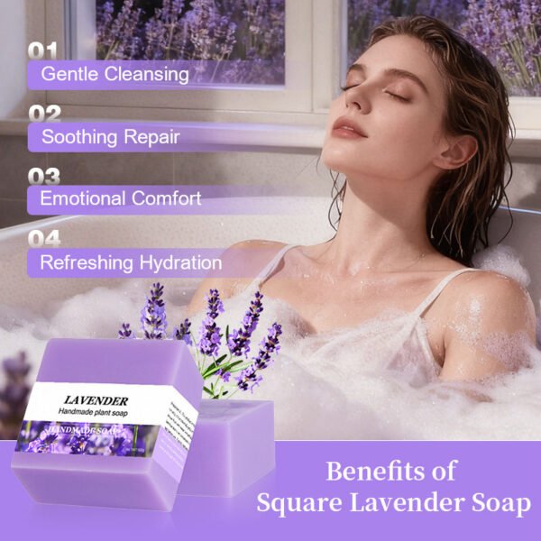 Organic Lavender Soap | Aromatherapy Relaxing Soap | Deep Cleansing & Moisturizing for Dry & Sensitive Skin