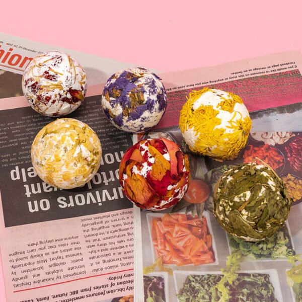 OEM Luxury Vegan Bath Bomb Gift Set | Natural Handmade Bubble & Fizzy Bath Fizz | Rose Lavender with Dried Flower Petals