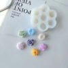 7-Cavity 3D Austin Rose & Peony Silicone Mold | DIY Soap, Candle Wax & Craft Making Mold | Flexible Flower Design