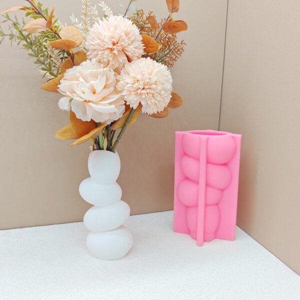 Cobblestone Flower Pot Silicone Mold | Pebble Cement Planter Mold | Resin, Concrete & Gypsum DIY Craft Mold