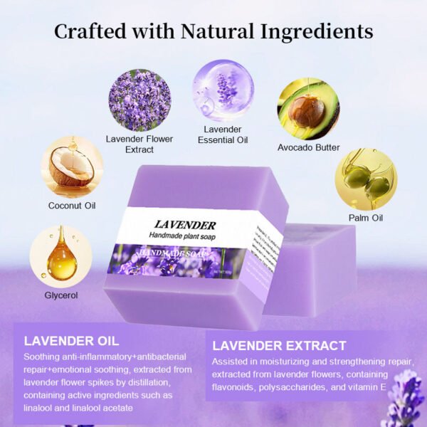 Organic Lavender Soap | Aromatherapy Relaxing Soap | Deep Cleansing & Moisturizing for Dry & Sensitive Skin