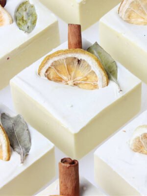 Hc8886e4966c7495cab4548449b005ffdE.jpg Cinnamon Lemon Natural Aromatherapy Soap 100g | Organic Handmade Brightening & Refreshing Body Soap