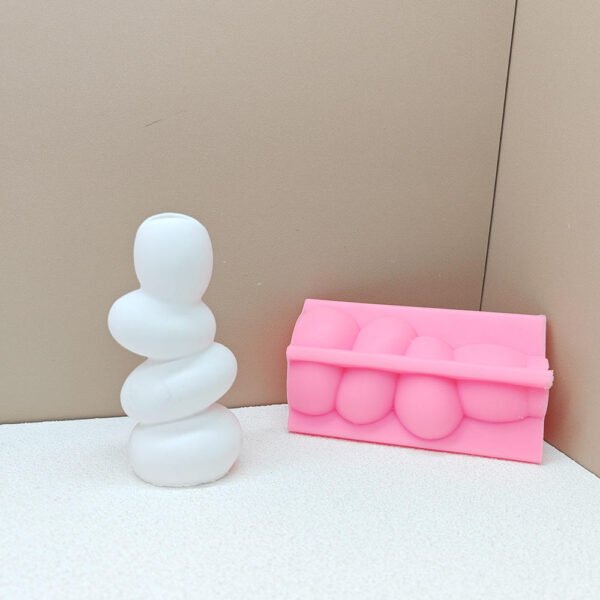 Cobblestone Flower Pot Silicone Mold | Pebble Cement Planter Mold | Resin, Concrete & Gypsum DIY Craft Mold