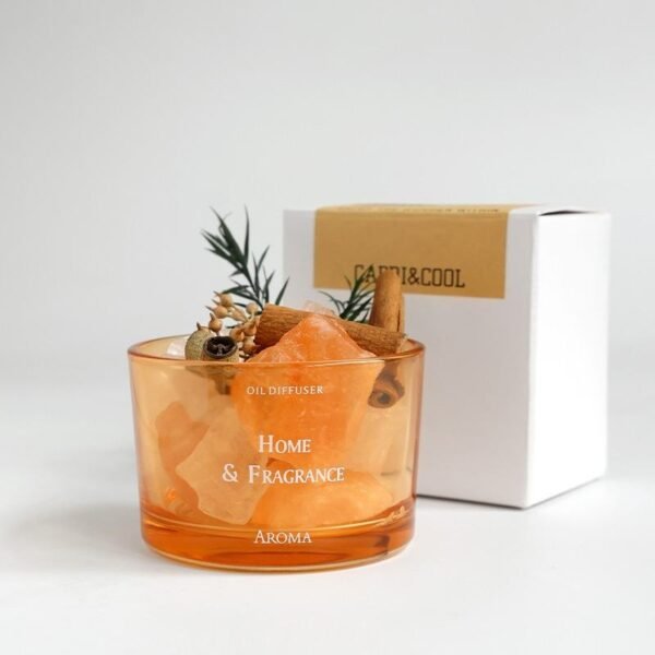 Expanding Non-Fire Aromatherapy Crystal Stone Diffuser | Air Freshener Home Decor Pot with Dried Flower | Natural Fragrance Stone Set