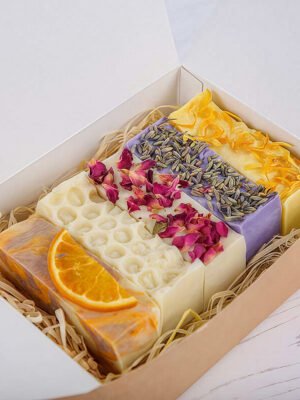 Heee22be9ea5745929d1b331588072d35M.jpg Handmade Vegan Botanical Soap Set | Floral Scent Natural Soap | Eco-Friendly Skincare Gift for Women