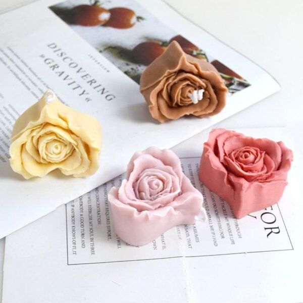 Rose Flower Heart Silicone Mold | DIY Candle, Soap & Cake Decoration Mold | Wedding & Valentine Craft Tool