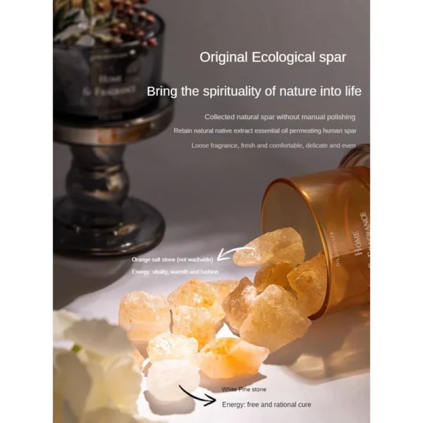 Aroma Crystal Stone Diffuser | Essential Oil Air Freshener with Dried Flowers | Home Decor & Handle Gift Set