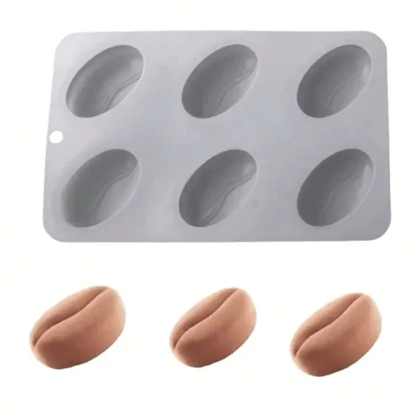 Coffee Bean Silicone Mold | Non-Stick Baking & Craft Mold for Chocolate, Candy, Cookies, Oreo & Mini Soap DIY