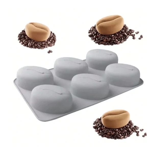 Coffee Bean Silicone Mold | Non-Stick Baking & Craft Mold for Chocolate, Candy, Cookies, Oreo & Mini Soap DIY