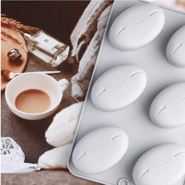 Coffee Bean Silicone Mold | Non-Stick Baking & Craft Mold for Chocolate, Candy, Cookies, Oreo & Mini Soap DIY