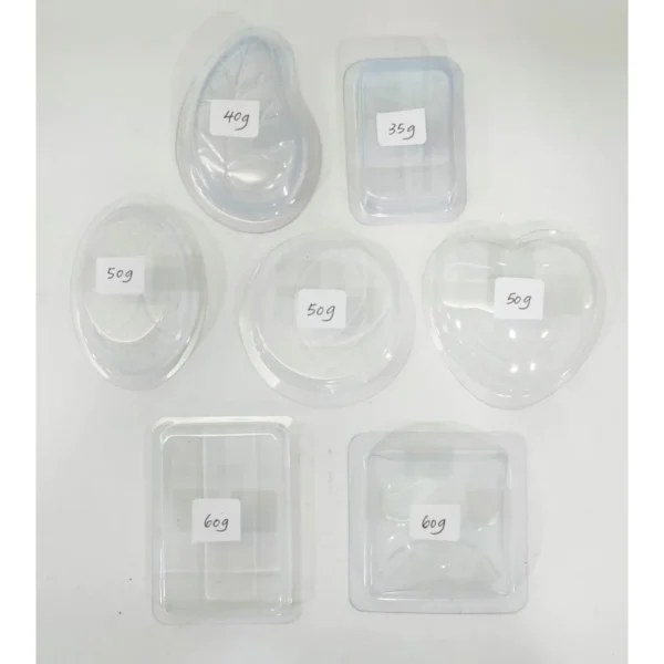 Heart Oval Square Round PVC Soap Mold | DIY Handmade Soap Making Mold | Multi-Shape Craft Soap Form