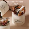 Floral Forest Scented Candle | Soy Wax Aromatherapy Candle with Dried Flower Decor | Relaxing Bedroom & Gift