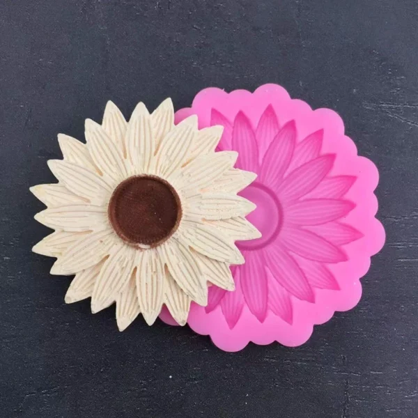 3D Flower Silicone Mold | Chrysanthemum & Sunflower Fondant Cake Decoration Tool | Cupcake Jelly Candy Baking Mold