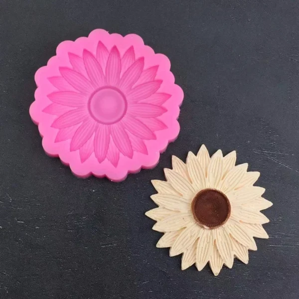 3D Flower Silicone Mold | Chrysanthemum & Sunflower Fondant Cake Decoration Tool | Cupcake Jelly Candy Baking Mold