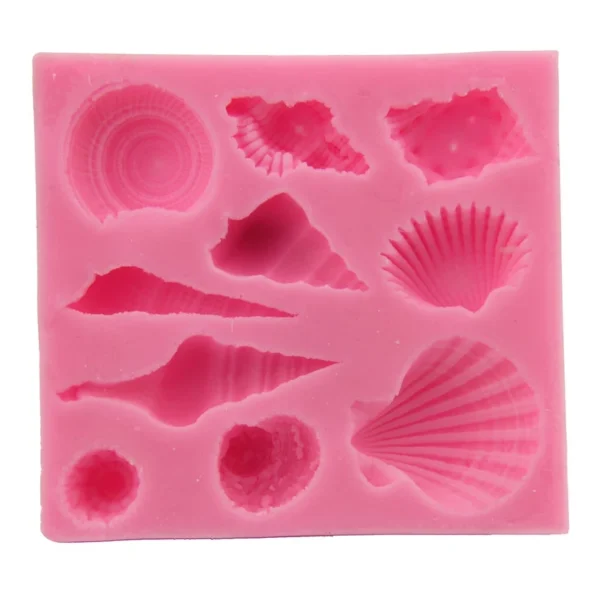 Ocean Shell & Scallop Silicone Mold | DIY Chocolate, Fondant & Cake Decoration Baking Tool | Sea Theme Sugar Craft Mold