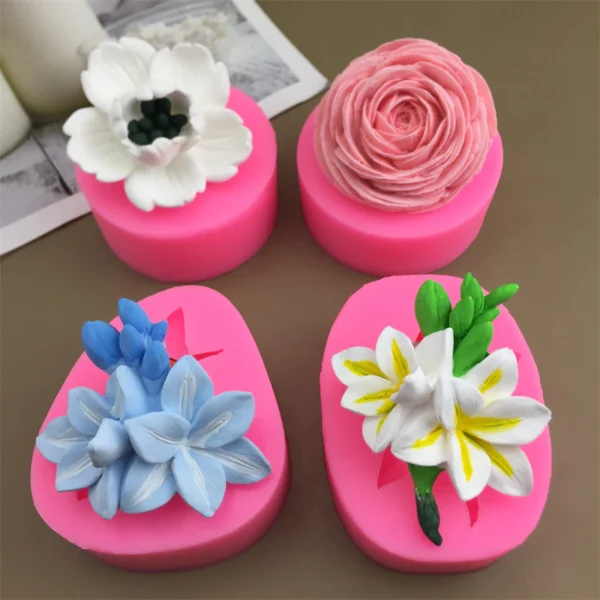 sg-11134201-7rd42-m7rwlvn8we0hab.webp 4 Types 3D Flower Silicone Mold | Fondant Cake Decorating Tool | Chocolate, Gumpaste, Resin, Soap & Clay DIY Mold