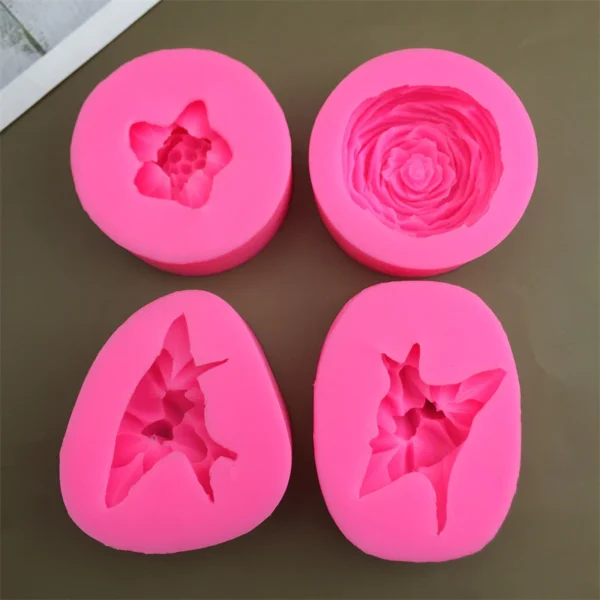 sg-11134201-7rd5p-m7rwlwmhgt6v86.webp 4 Types 3D Flower Silicone Mold | Fondant Cake Decorating Tool | Chocolate, Gumpaste, Resin, Soap & Clay DIY Mold