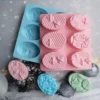 Healthy Materials Honey Bee Silicone Soap Mold | 6-Cavity Oval 3D Handmade Soap Making Mold | DIY Craft Soap Silicone Form